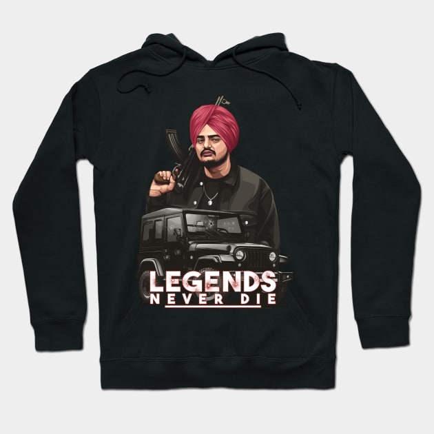 Sidhu Moose Wala: Legend Never Die Hoodie by ShoppyBubble